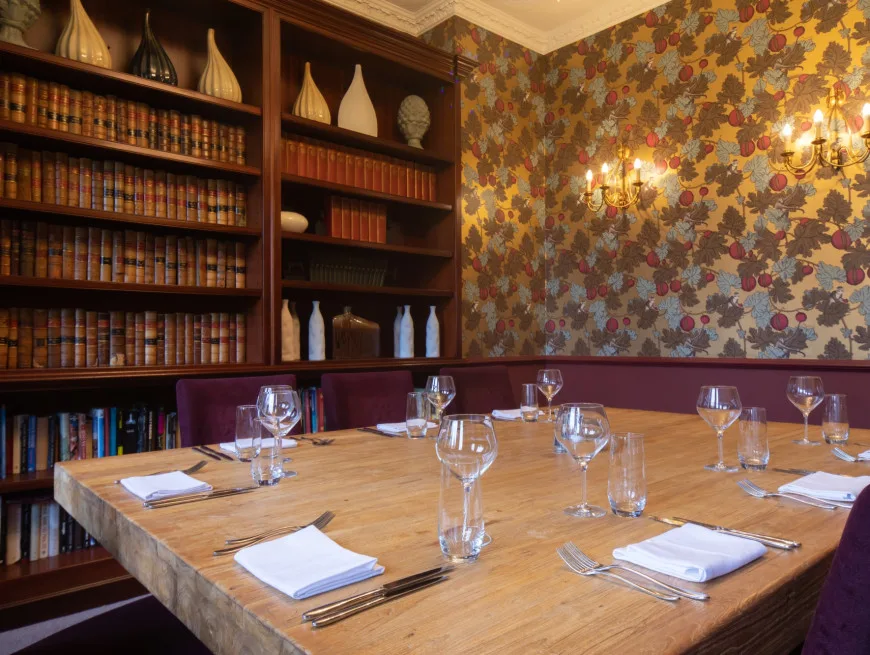 Bedroom with balcony and pool view