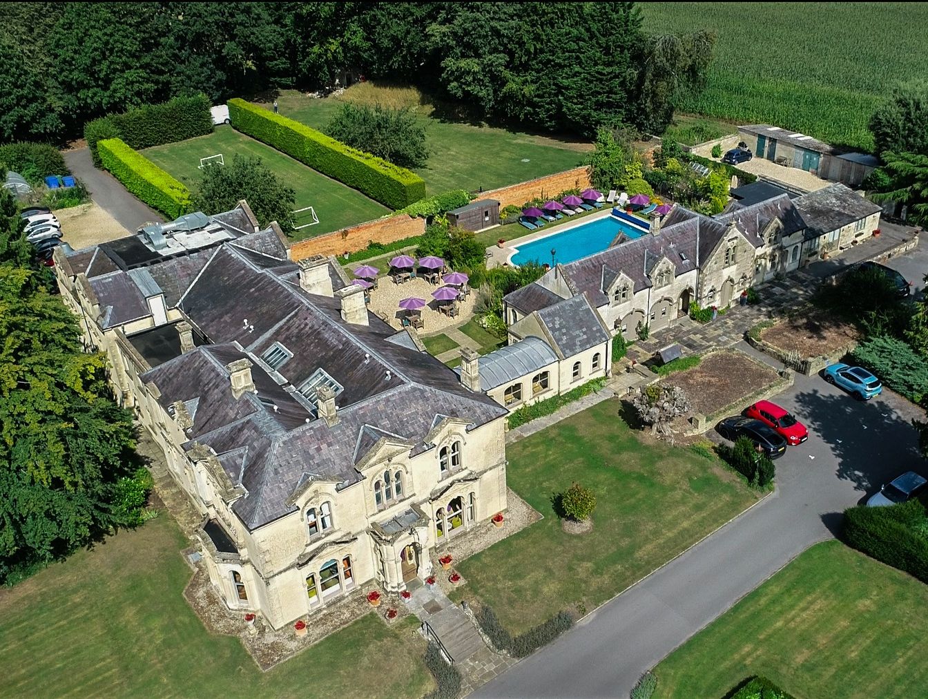 Beechfield House aerial view