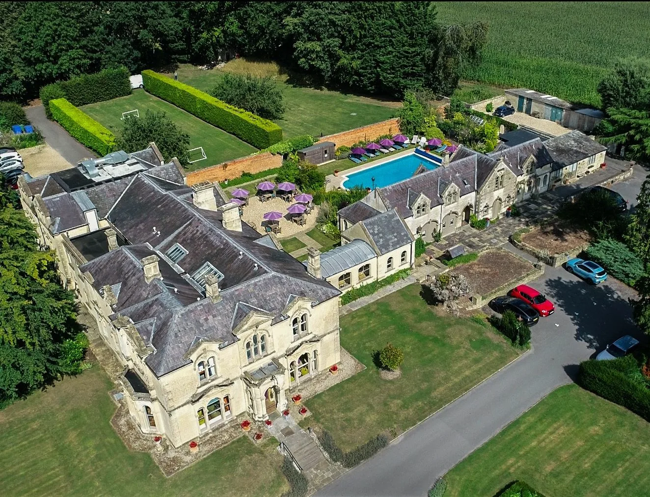 Beechfield House aerial view