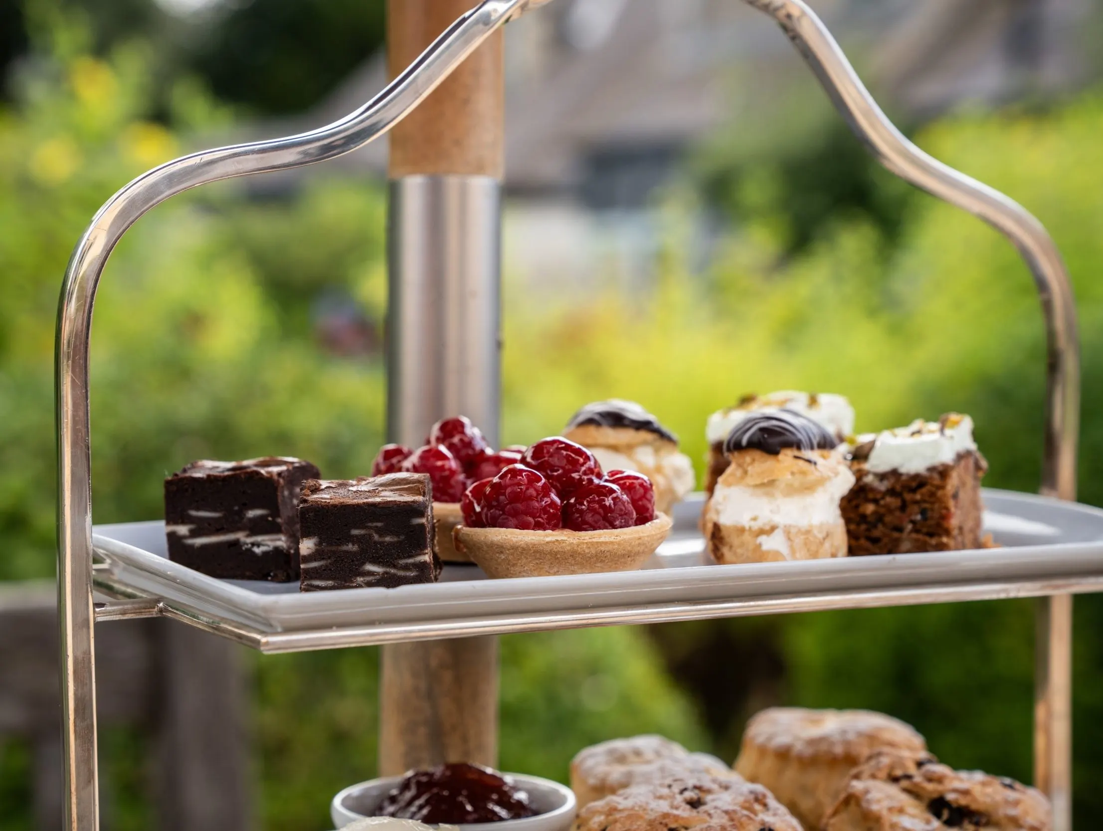 Bedroom with balcony and pool view