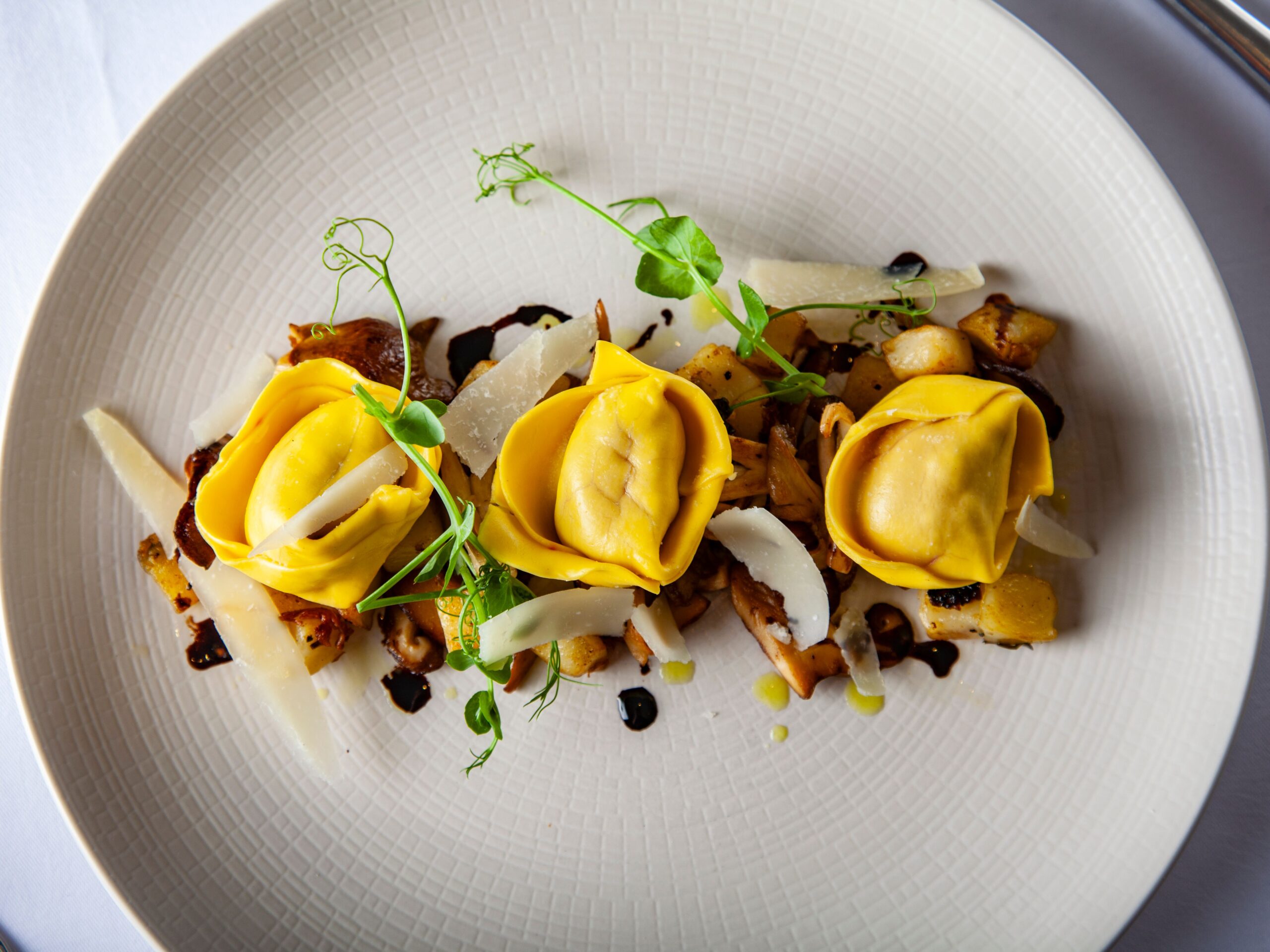 Bar with garden views