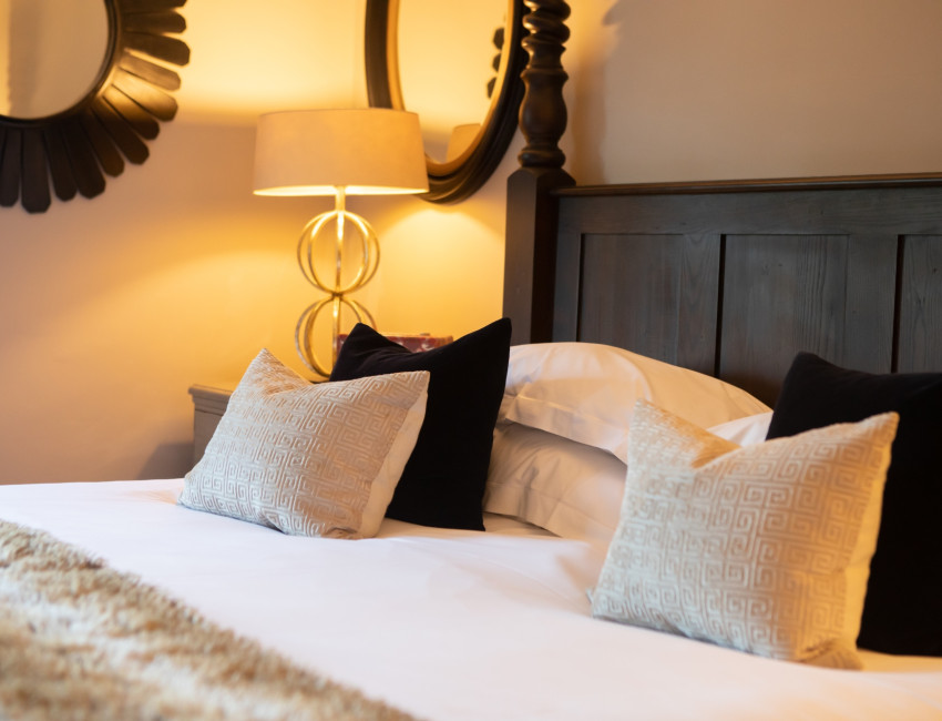 Bar with garden views