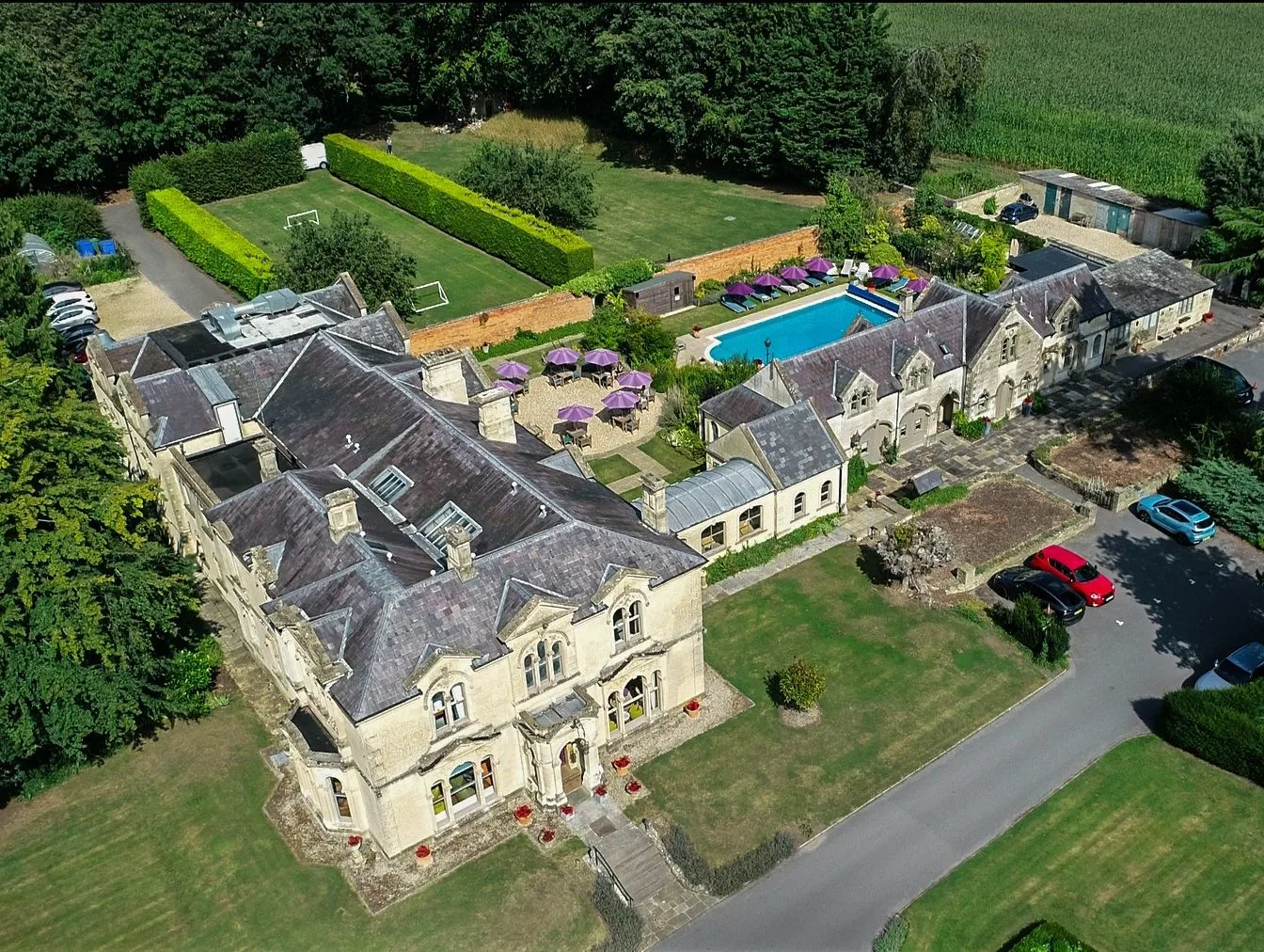 Beechfield House aerial view