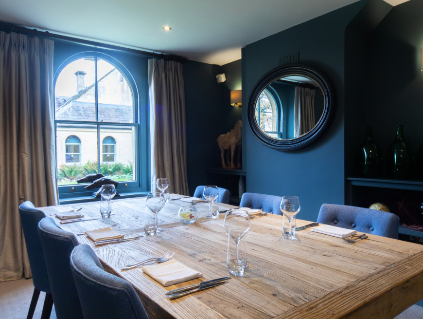 Bedroom with balcony and pool view
