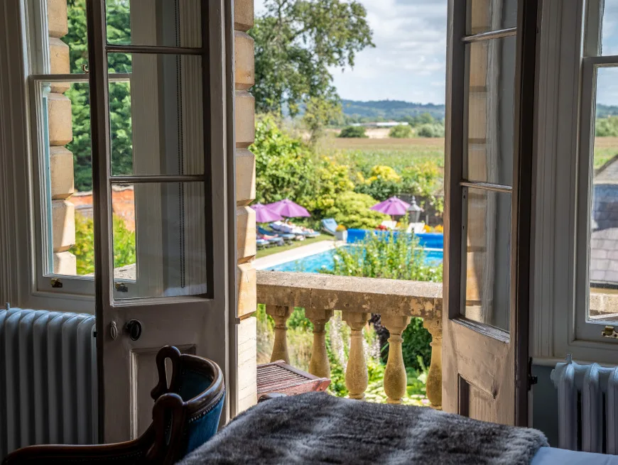 Bedroom pool view