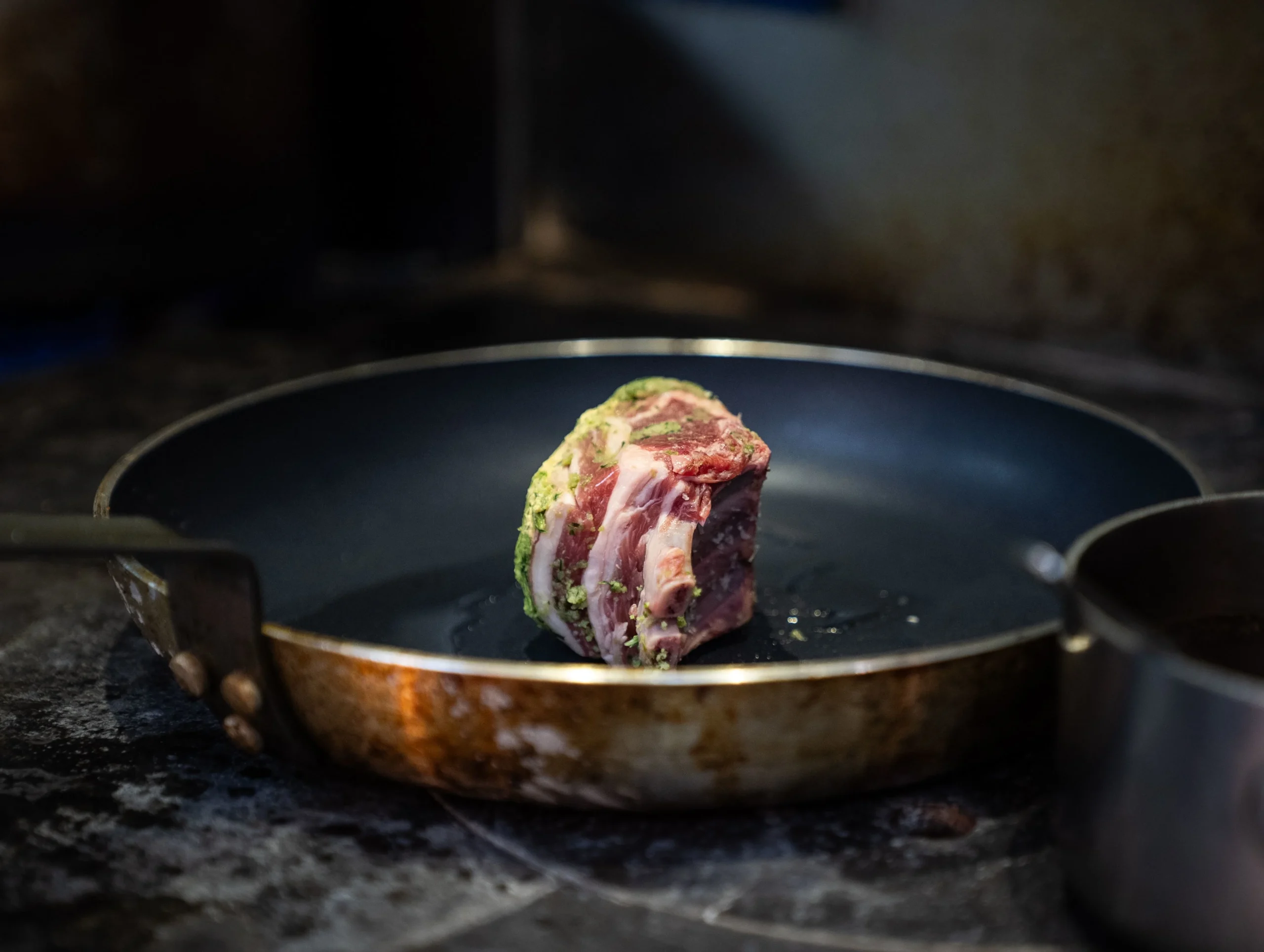 Bedroom with balcony and pool view